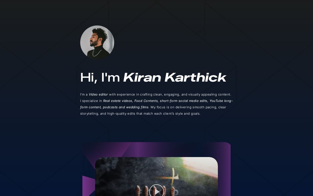 Carrd profile picture for @karthick
